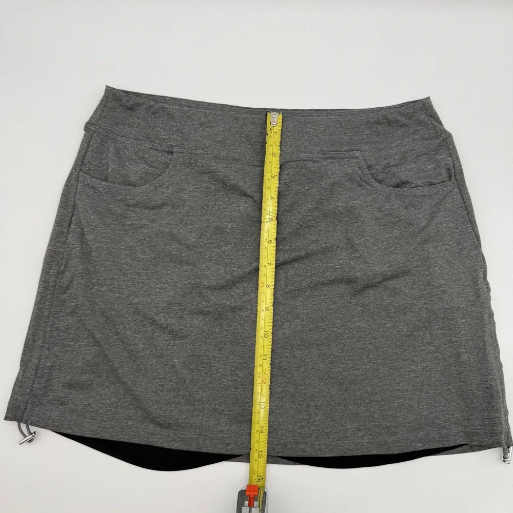 PGA TOUR Women's Golf Skort Medium Gray Stretch Pull On Athletic Performance